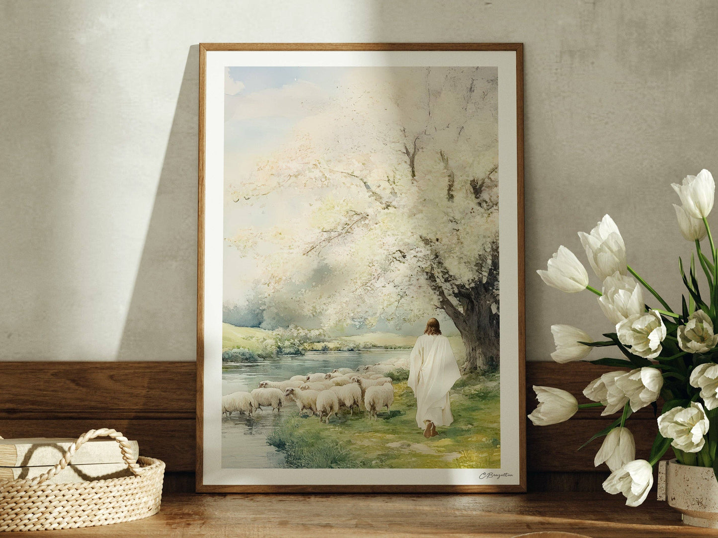 5”x7” Beside the Still Waters Art Print: Standard/ Horizontal