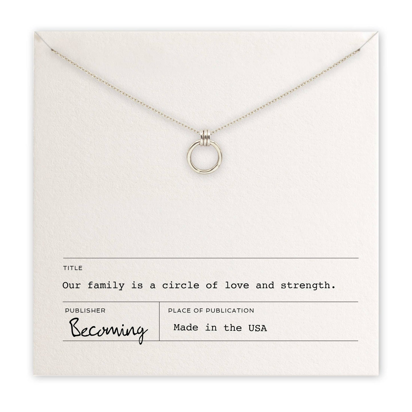 Family Circle Necklace: Gold Fill