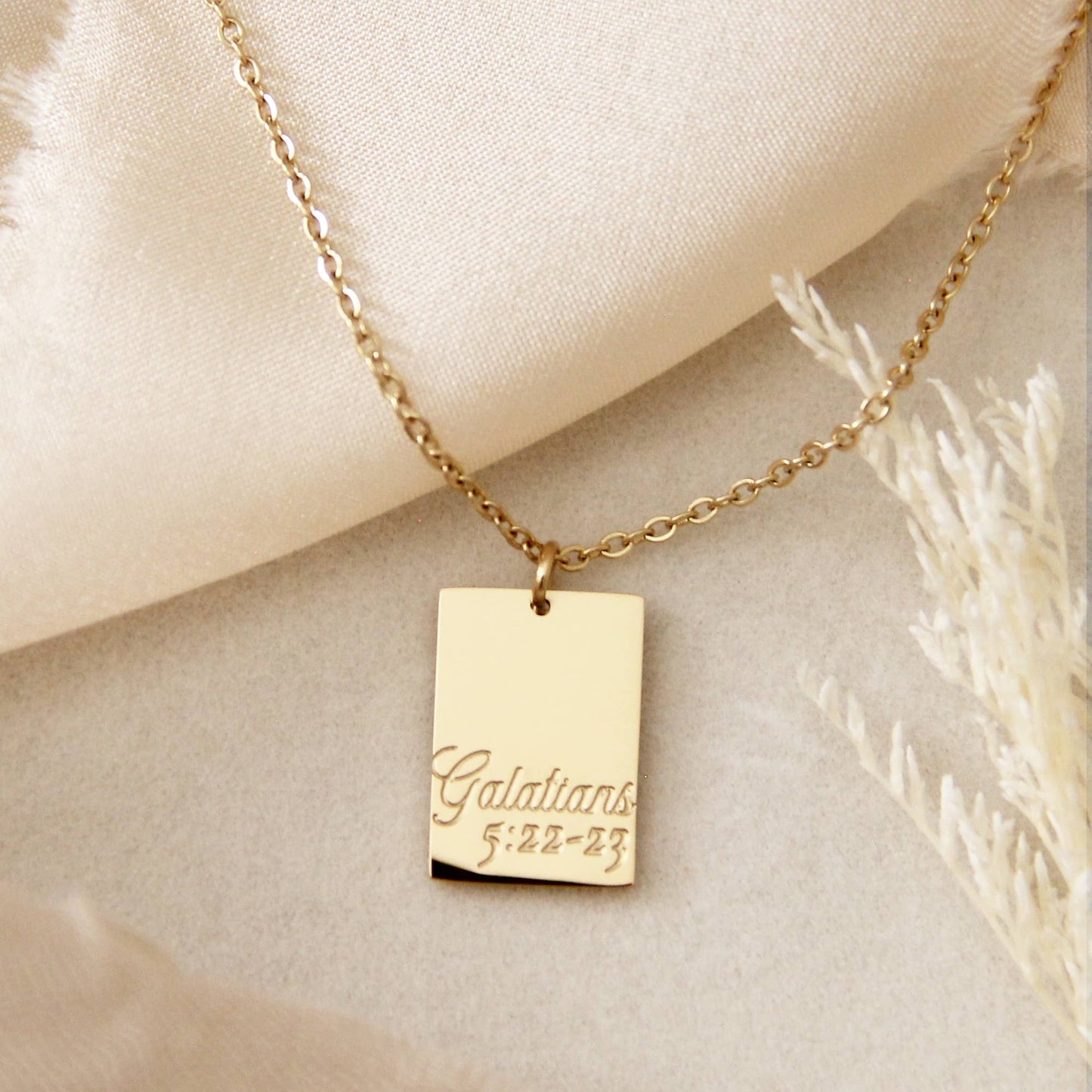 LoveStory - Fruit of the Spirit Galatians 5:22-23 Gold Necklace