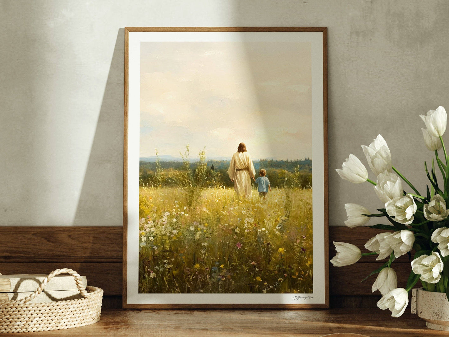 Painted Gospel - Hand in Hand | Vertical / 5"x7" / Boy