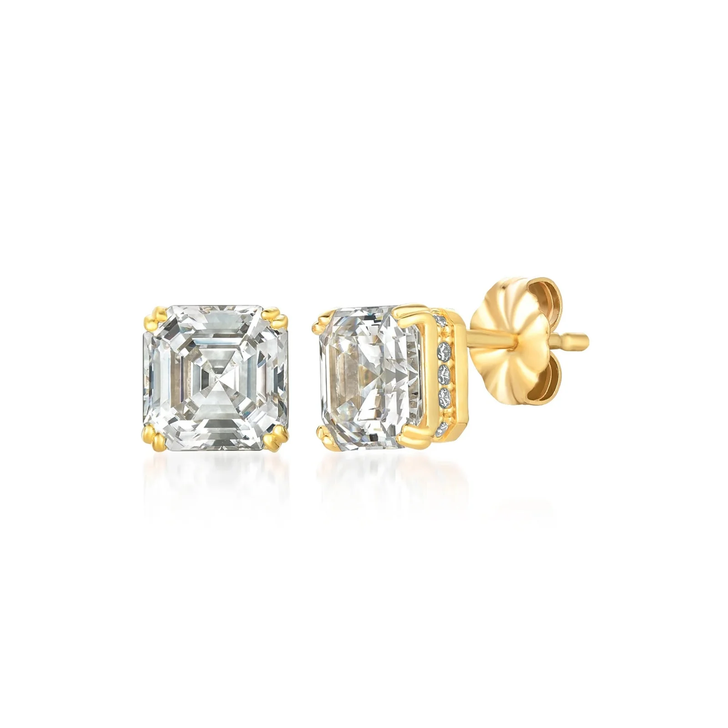 CRISLU - Royal Asscher Cut Stud Earrings