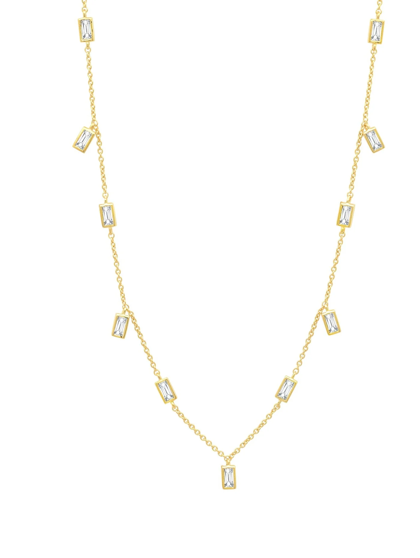 CRISLU -  Prism Baguette 16" Necklace
