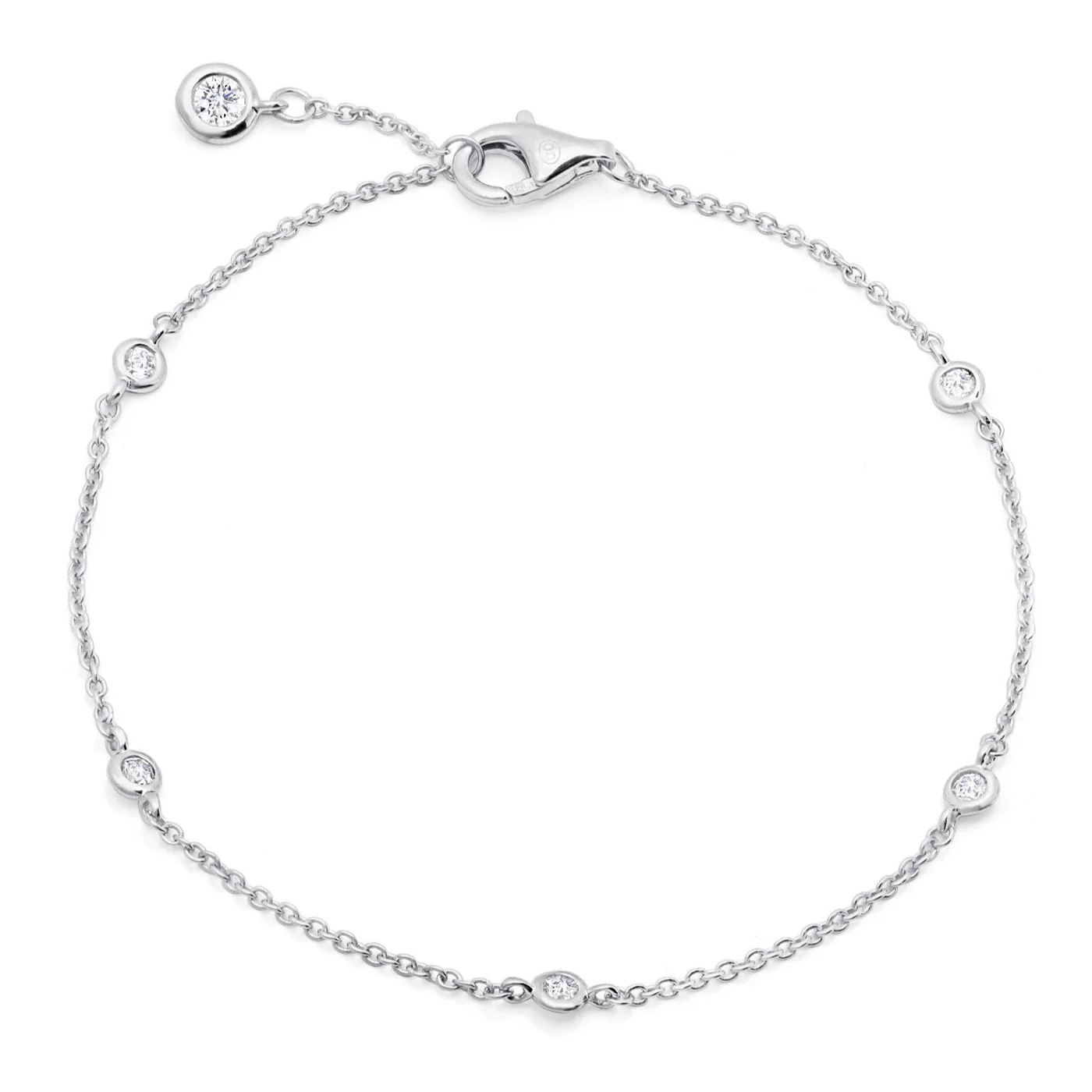 CRISLU - Bezel 2mm Station Bracelet