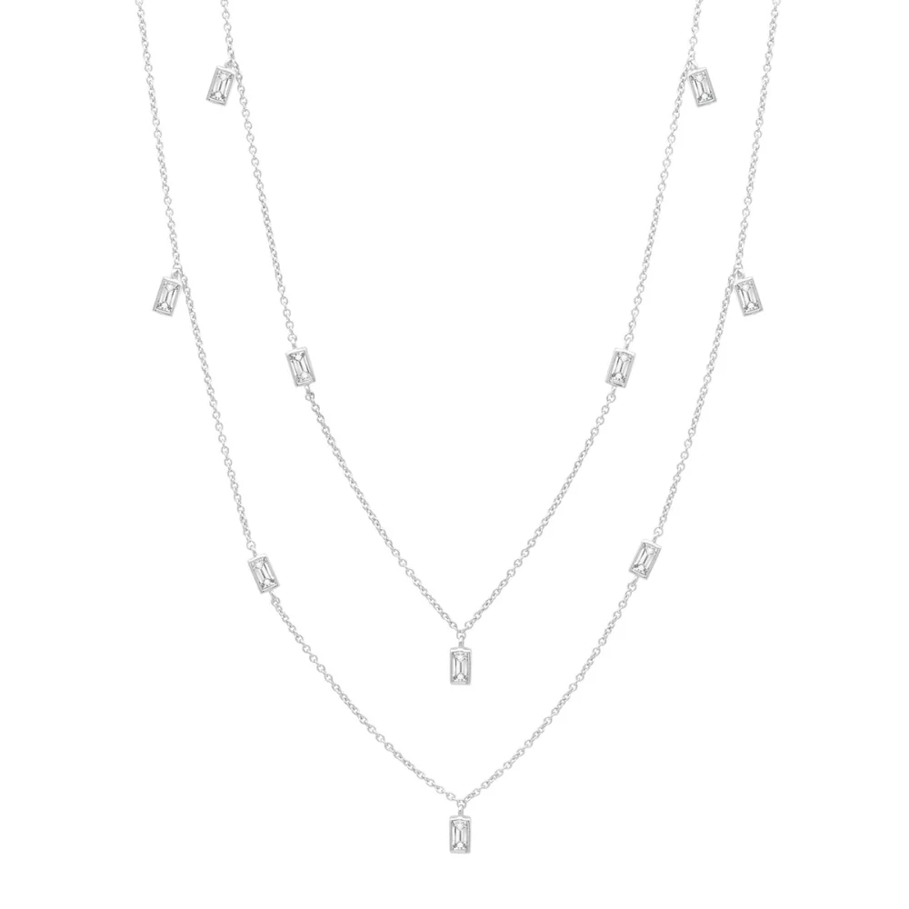 CRISLU - Prism Baguette 36" Necklace