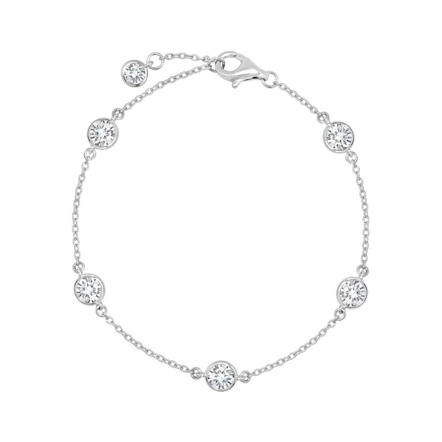 CRISLU - Bezel 4mm Station Bracelet