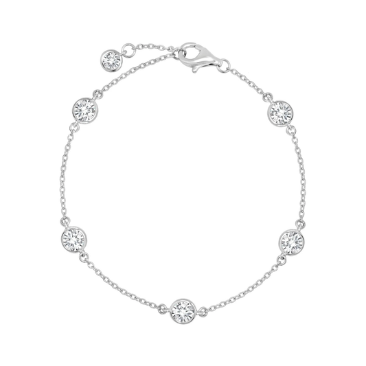 CRISLU - Bezel 4mm Station Bracelet