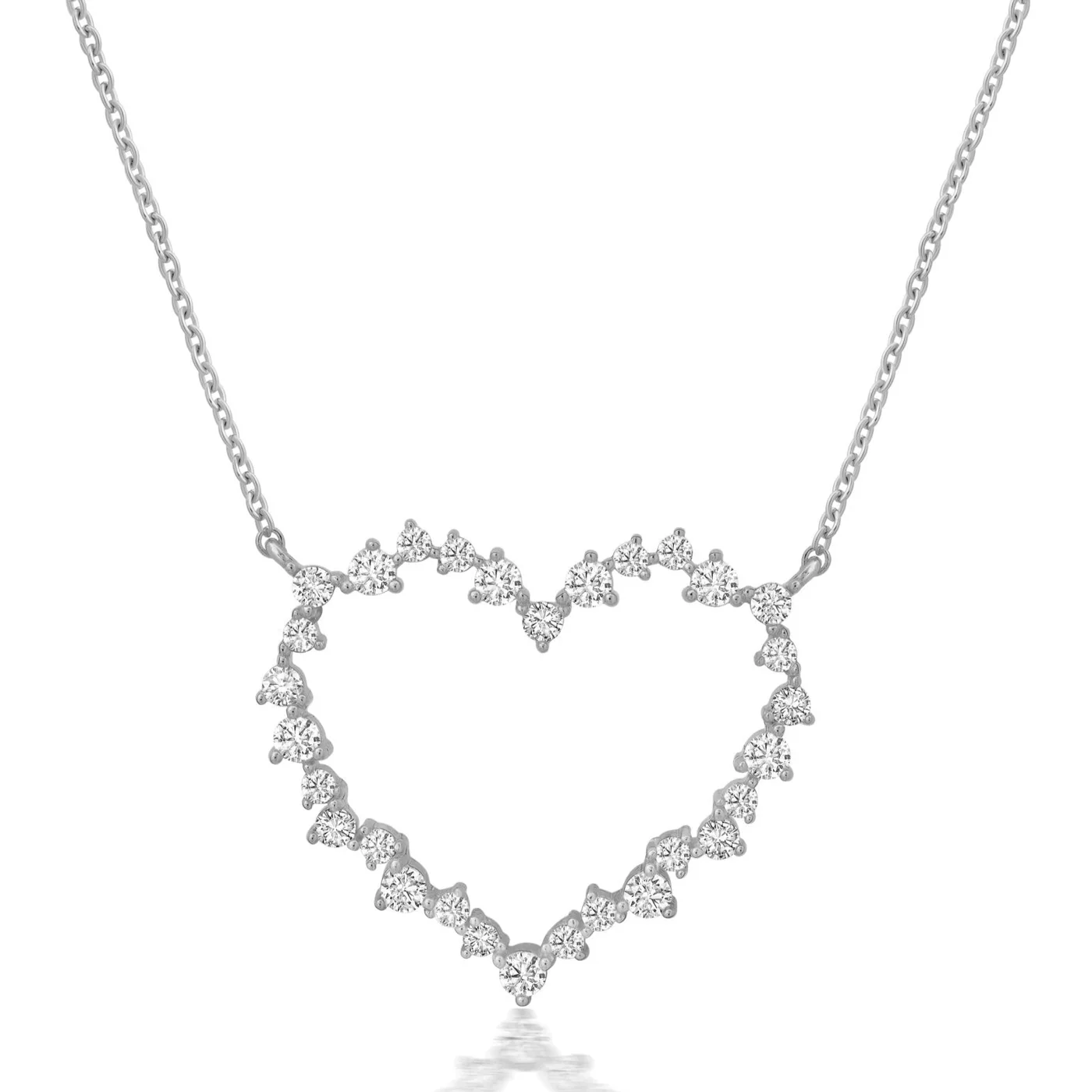 CRISLU -  Adore Open Heart Necklace