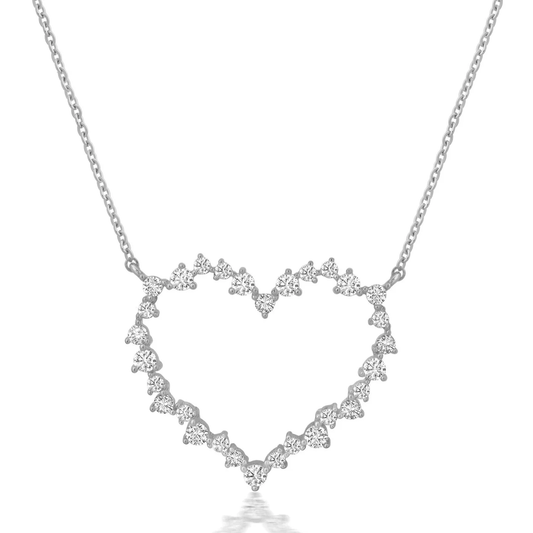 CRISLU -  Adore Open Heart Necklace