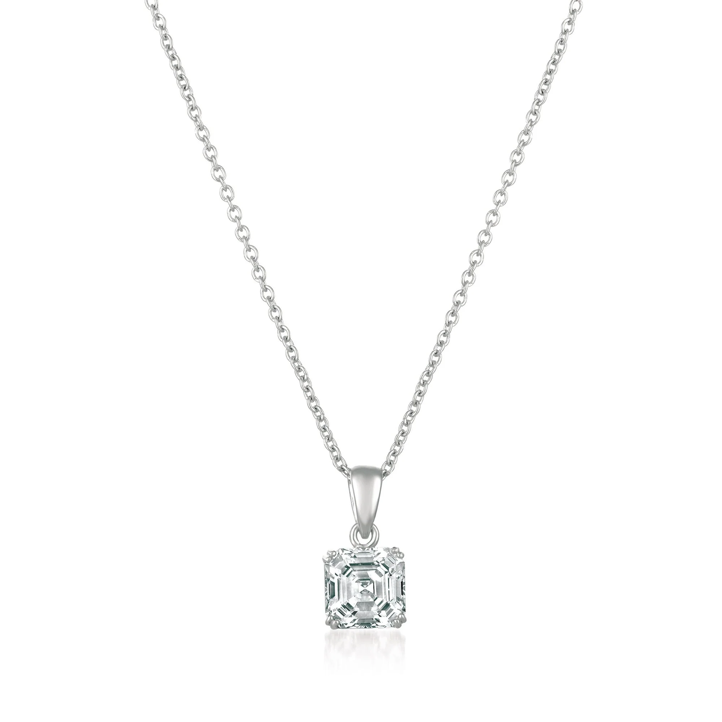 CRISLU -  Royal Asscher Cut Pendant Necklace