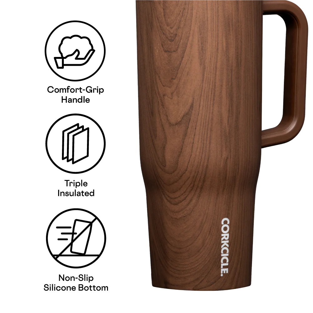 Corkcicle- 40oz - Walnut Wood