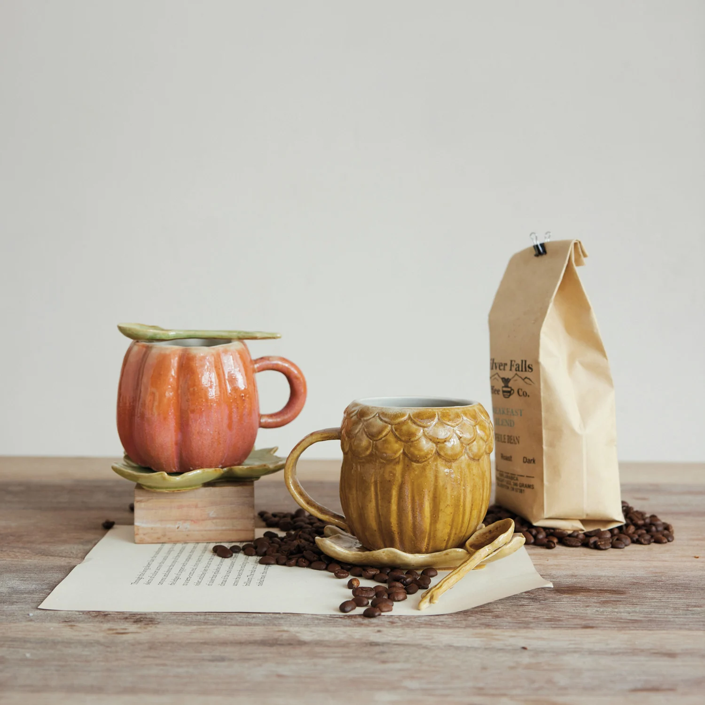 Creative Co-Op - Pumpkin Mug And Spoon