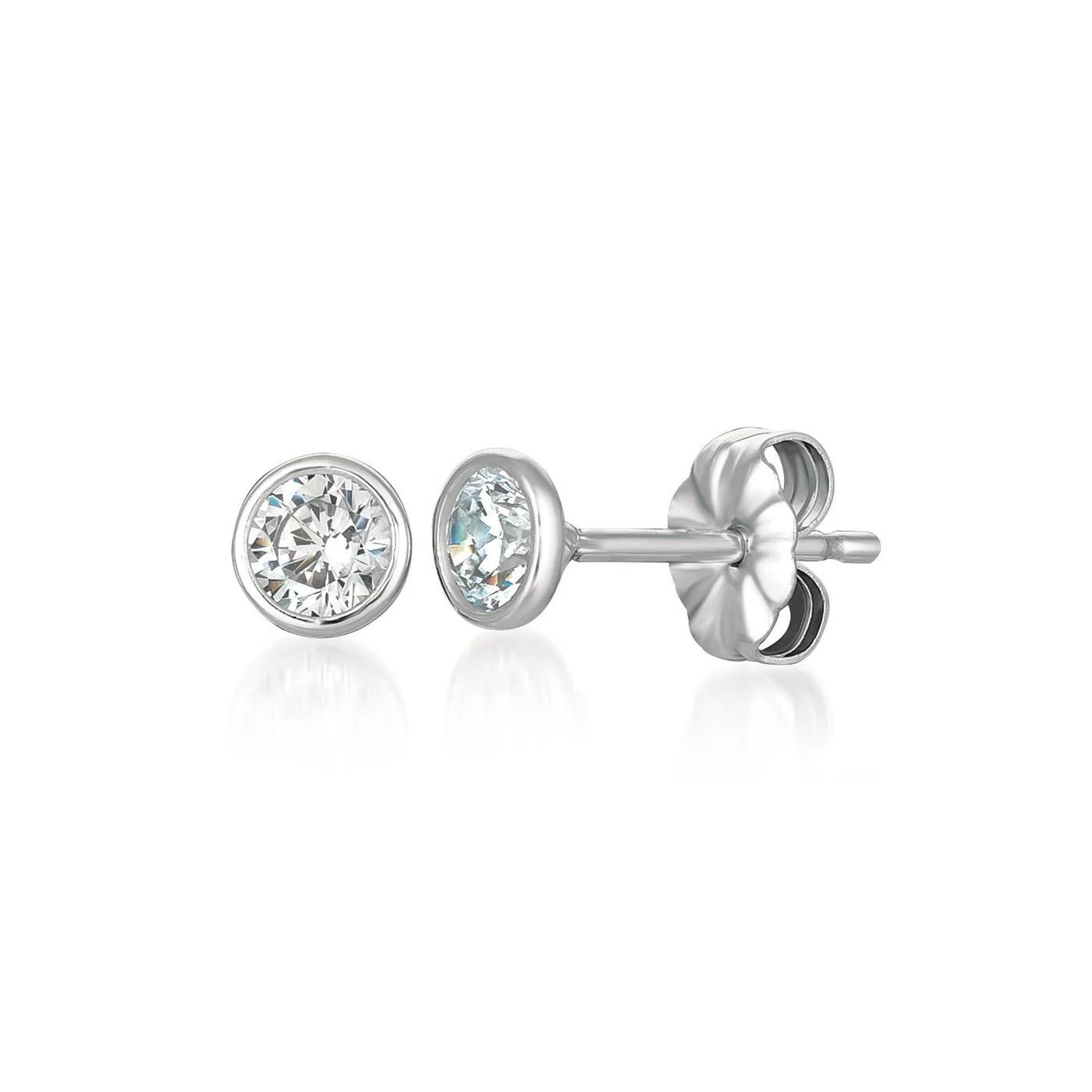 CRISLU - Bezel Stud Earrings