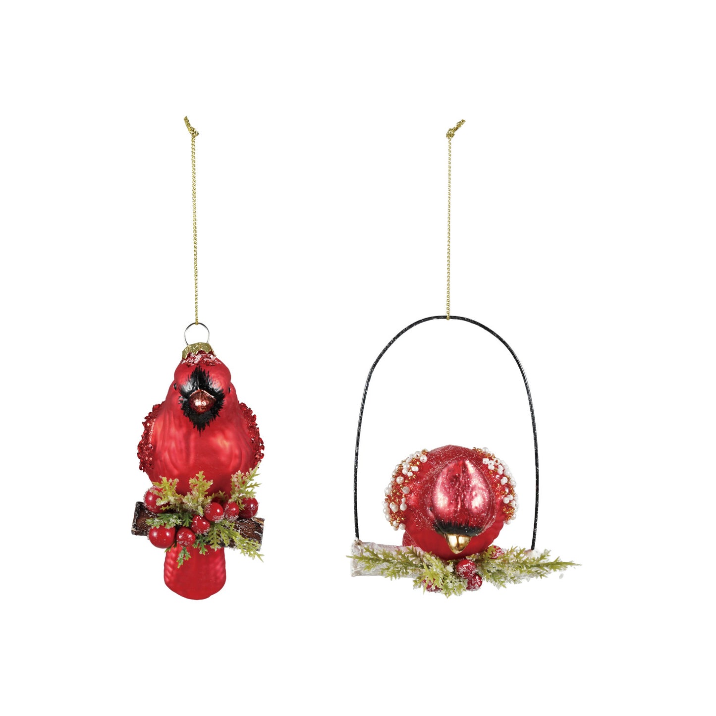 Creative Co-Op - Glass Cardinal Ornament