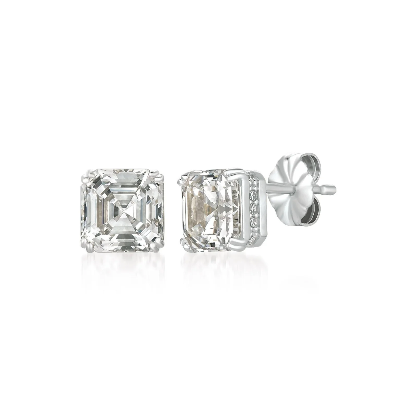 CRISLU - Royal Asscher Cut Stud Earrings