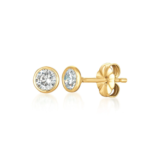 CRISLU - Bezel Stud Earrings