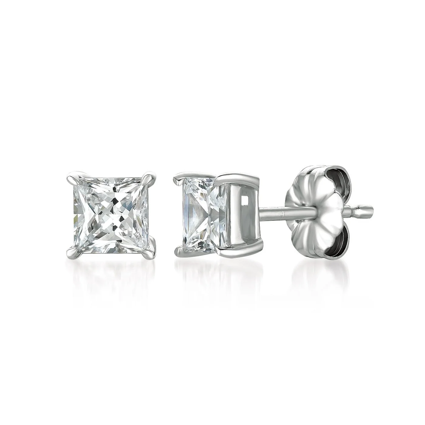 CRISLU - Princess Cut Stud Earrings