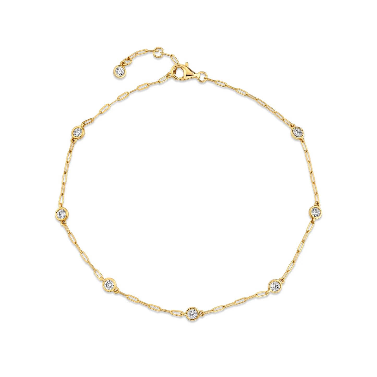 CRISLU - Paperclip Aura Station Anklet