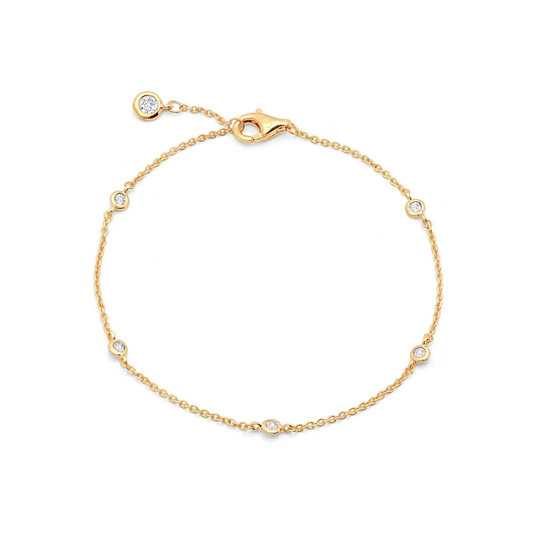 CRISLU - Bezel 2mm Station Bracelet