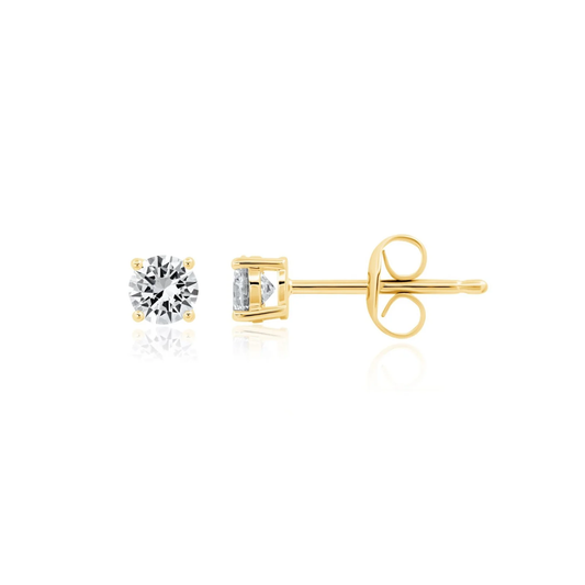 CRISLU - Brilliant Cut Earrings in 18kt Gold