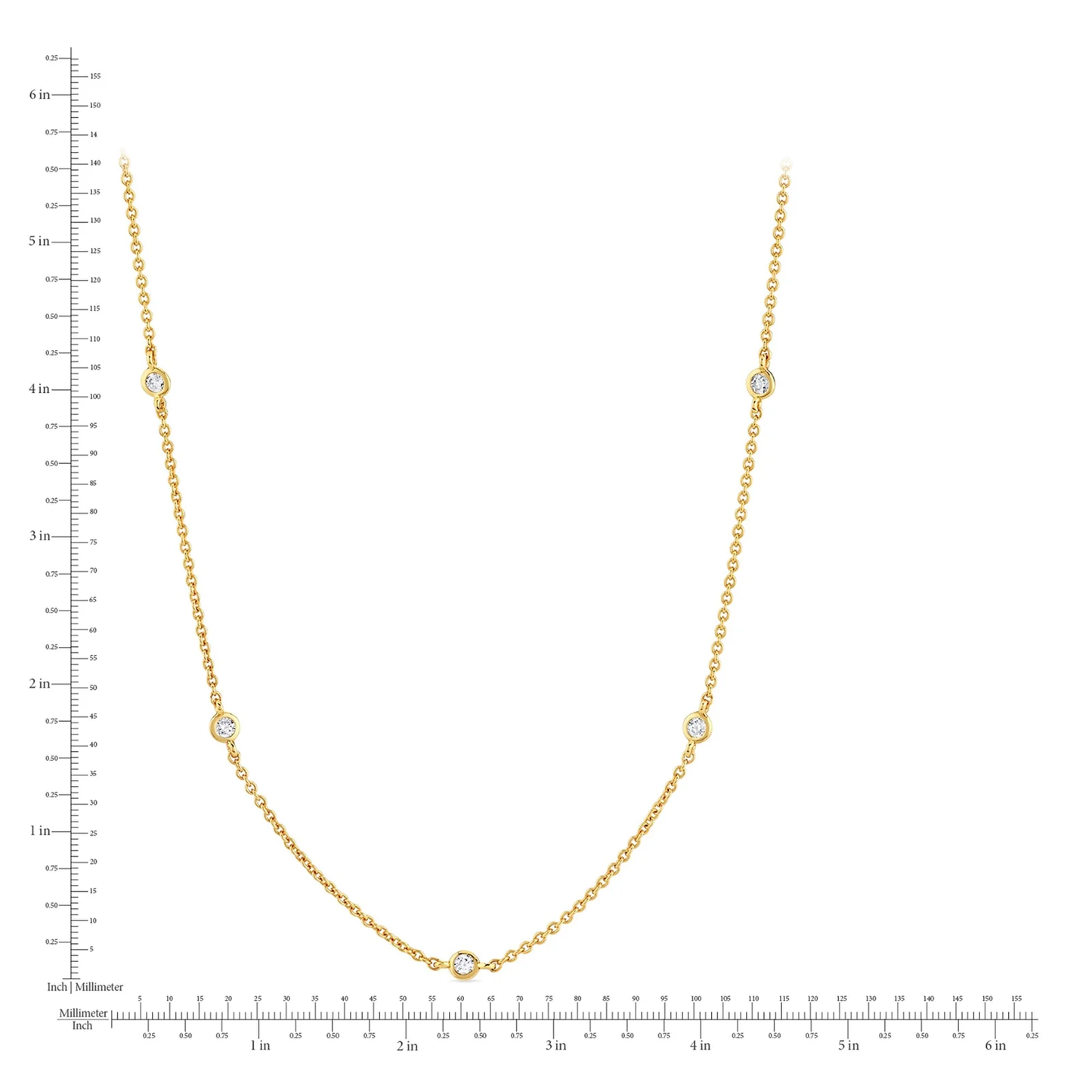 CRISLU -  Bezel 4mm 16” Station Necklace