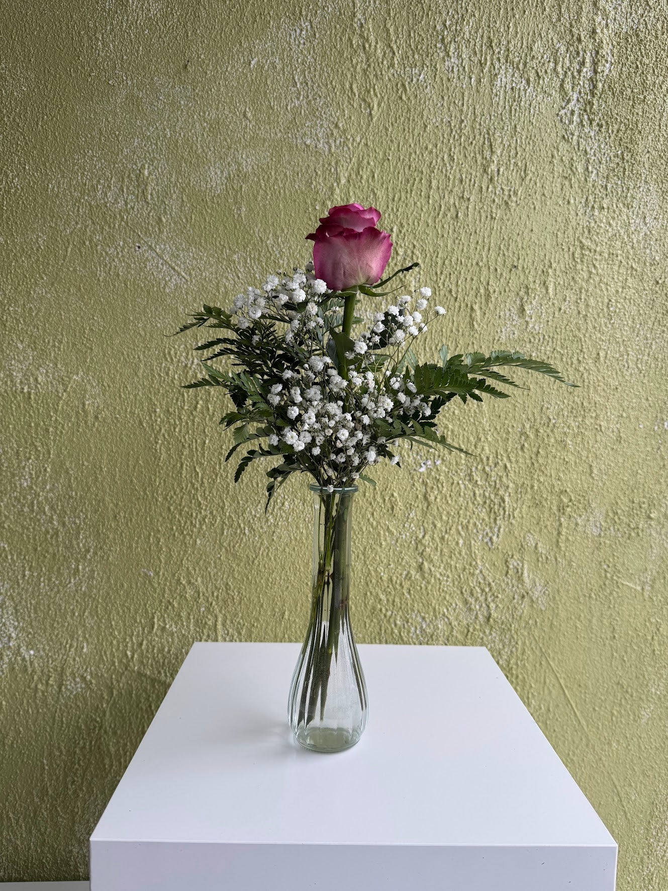 Roses With Baby’s Breath and Greenery