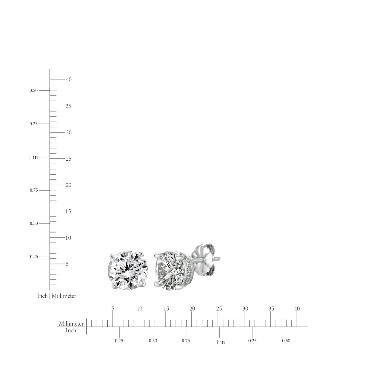 CRISLU - Royal Brilliant Cut Stud Earrings