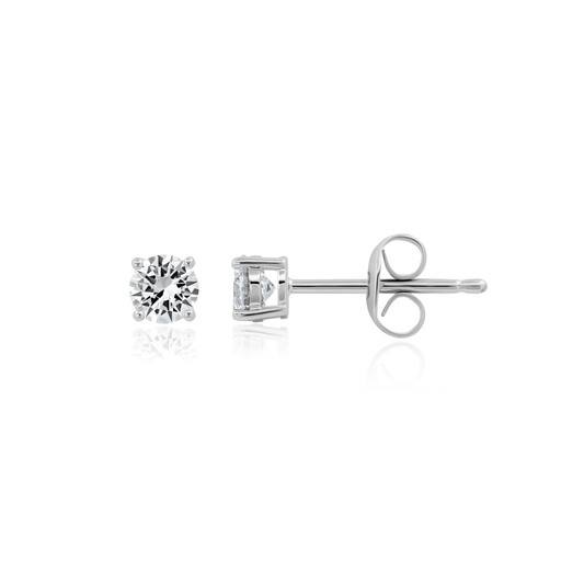 CRISLU - Brilliant Cut Earrings in Platinum