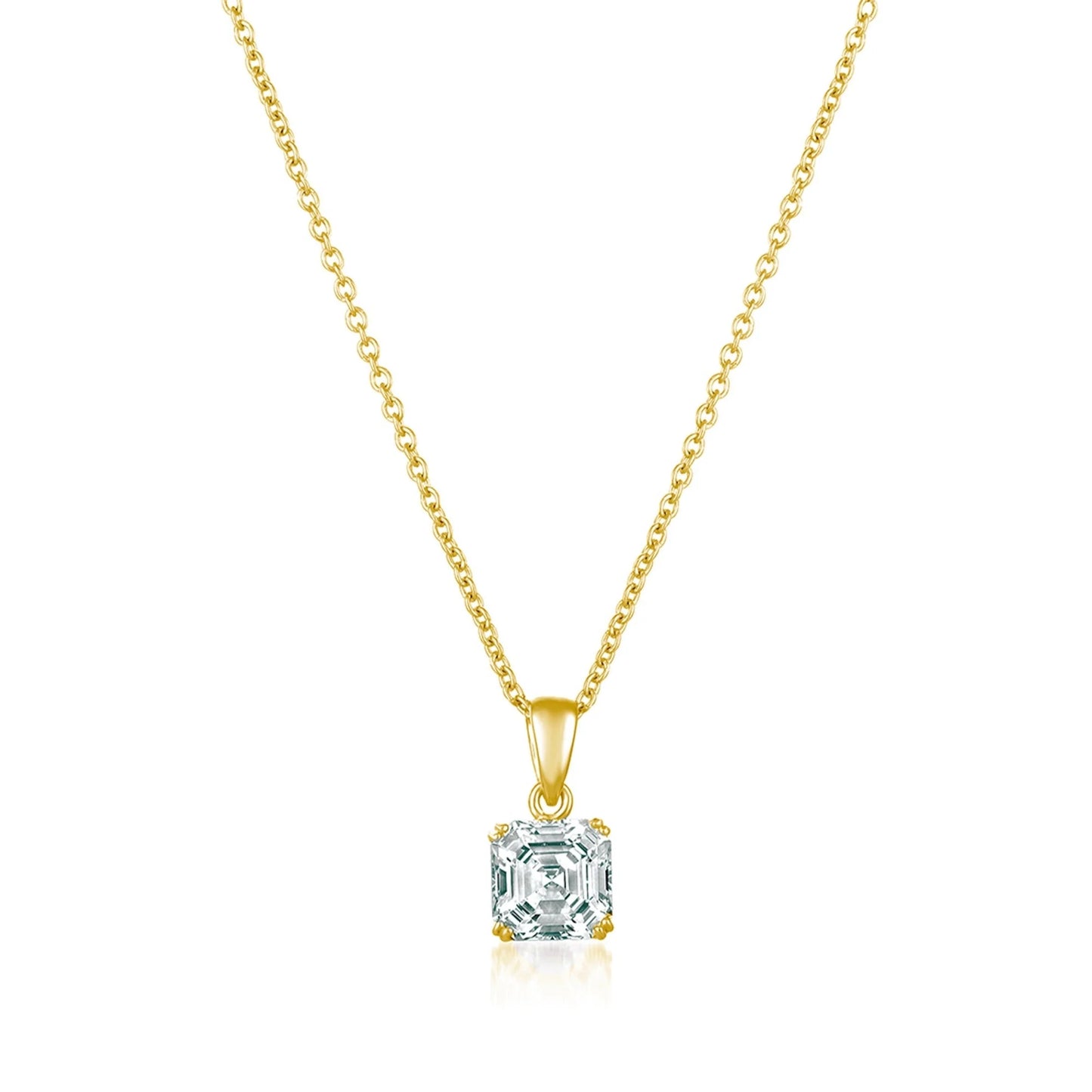 CRISLU -  Royal Asscher Cut Pendant Necklace
