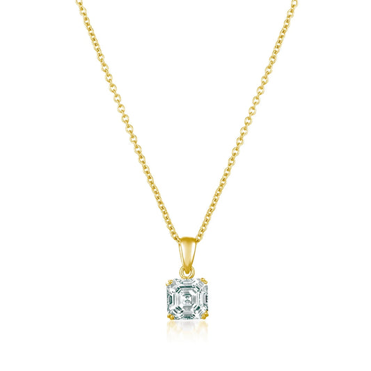 CRISLU -  Royal Asscher Cut Pendant Necklace