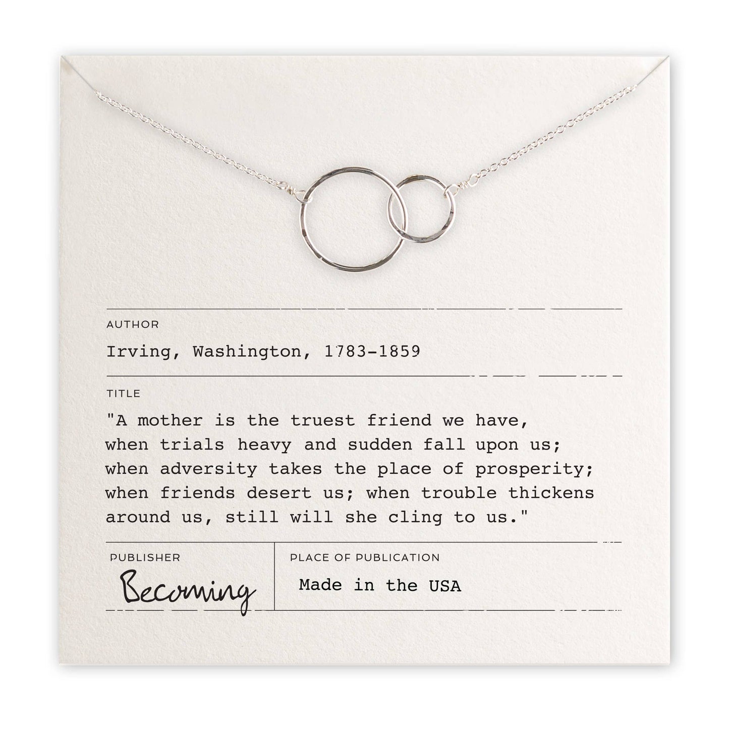 Mother Necklace: Sterling Silver