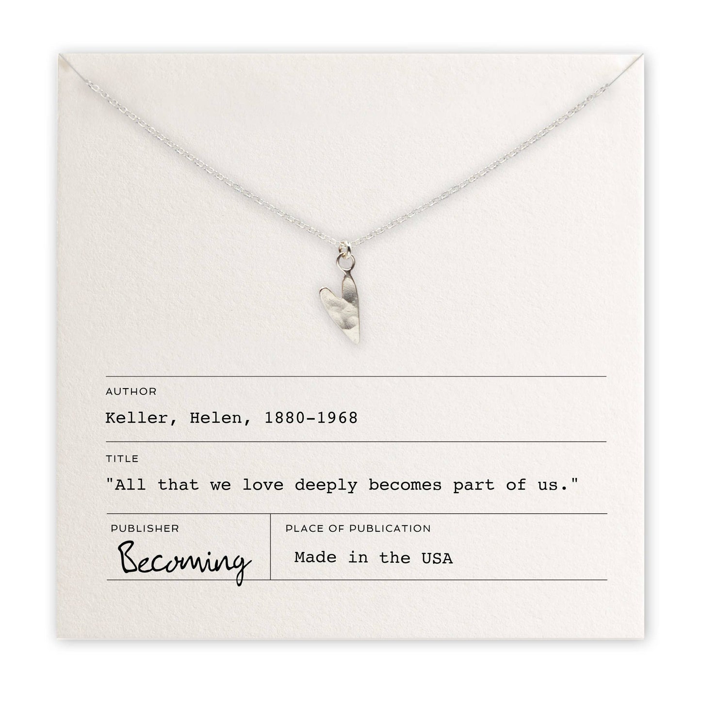 Becoming - Love Deeply Necklace Sterling Silver