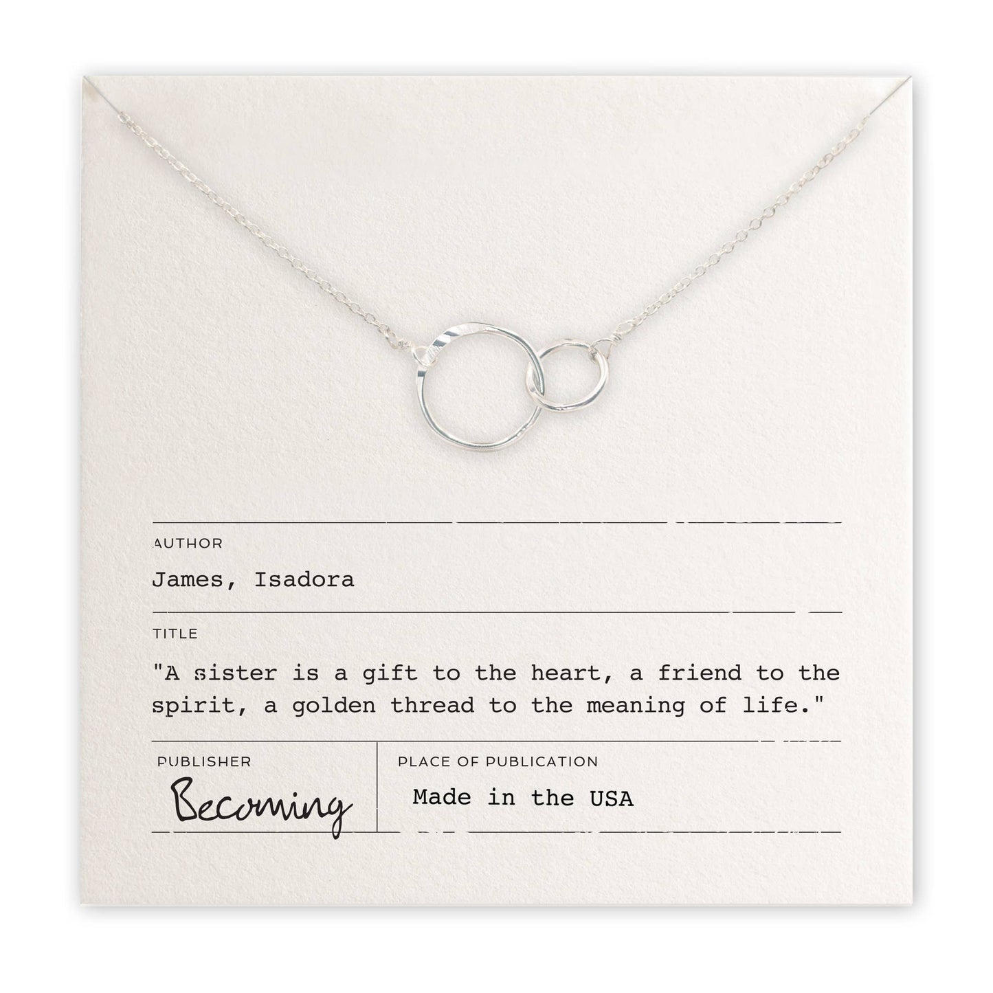 Becoming - Sisters Necklace Gold Fill